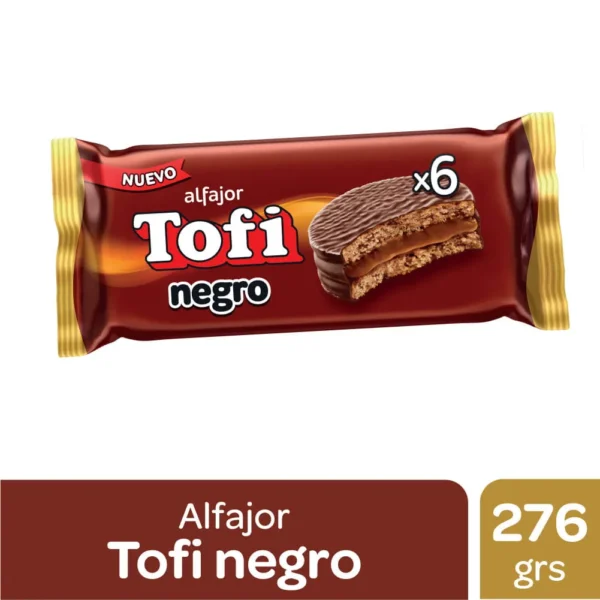 Alfajor Tofi negro x 46 grs x 6 unidades