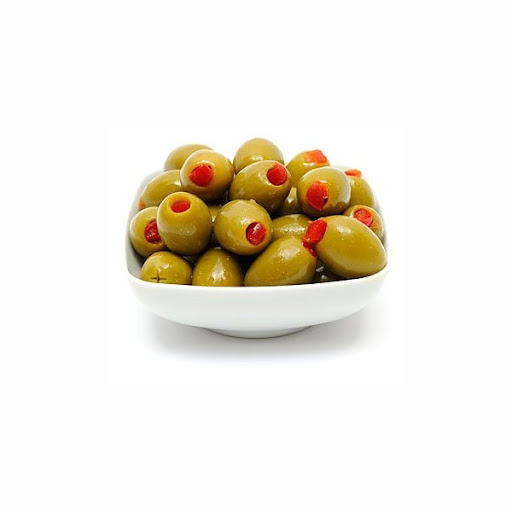 Aceituanas Verdes rellenas con Morron x 100 grs